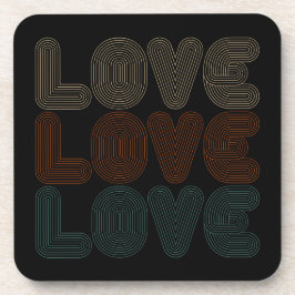 Simple Retro Love Typografen Valentijn | ONDERZETT Bier Onderzetter