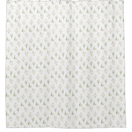 Simple Retro Wildflowers Floral Douchegordijn