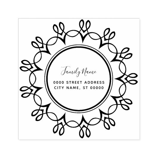 Simple Return Address Rubber Stempel (Afrduk)