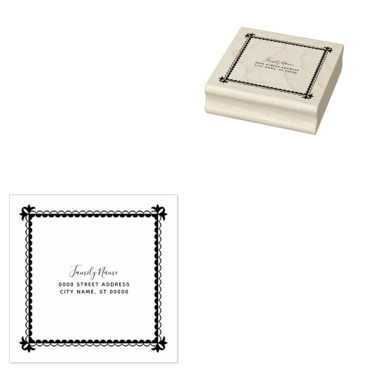 Simple Return Address Rubber Stempel (Gestempeld)