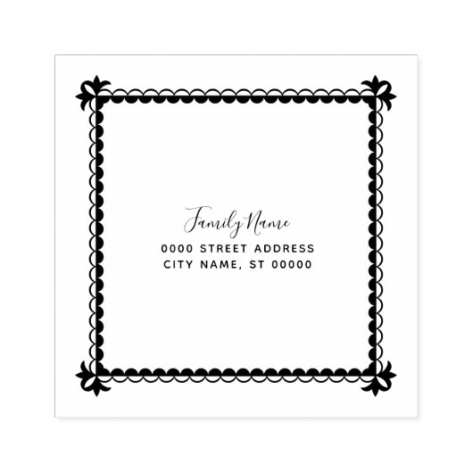 Simple Return Address Rubber Stempel (Afrduk)