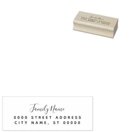 Simple Return Address Rubber Stempel (Gestempeld)