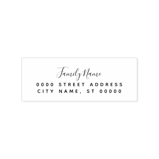 Simple Return Address Rubber Stempel (Afrduk)
