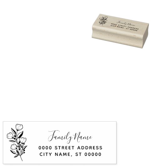 Simple Return Address Rubber Stempel (Gestempeld)