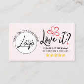 Simple Review Request Logo Visitekaartje (Voorkant)