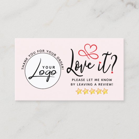 Simple Review Request Logo Visitekaartje (Voorkant)