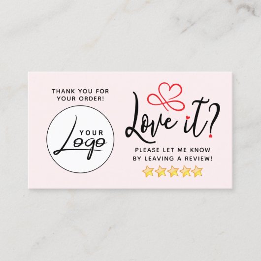 Simple Review Request Logo Visitekaartje (Voorkant)