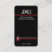 Simple Rhinestone Jewelry - Rhinestone Ruby Logo Visitekaartje (Voorkant)