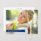 Simple Ribbon Afstuderen Briefkaart (Voorkant / Achterkant)