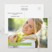 Simple Ribbon Afstuderen Briefkaart (Voorkant / Achterkant)