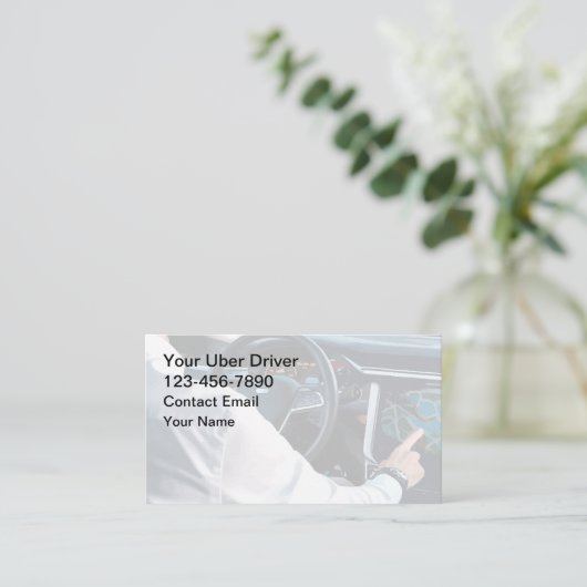 Simple Ride Hailing Uber Driver Theme Contactkaartje (Staand voorkant)