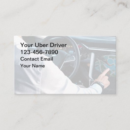 Simple Ride Hailing Uber Driver Theme Contactkaartje (Voorkant)