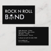 Simple Rock Band-Visitekaartjes Visitekaartje (Voorkant / Achterkant)
