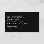 Simple Rock Band-Visitekaartjes Visitekaartje (Achterkant)