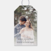 Simple romantic Custom Photo Save New Date Cadeaulabel (Voorkant)