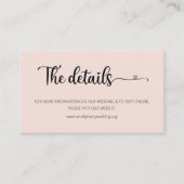 Simple Roos Weddenschap Details Website Enclosure  Informatiekaartje (Voorkant)