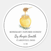 Simple Rosemary Infused Honey Label (Voorkant)