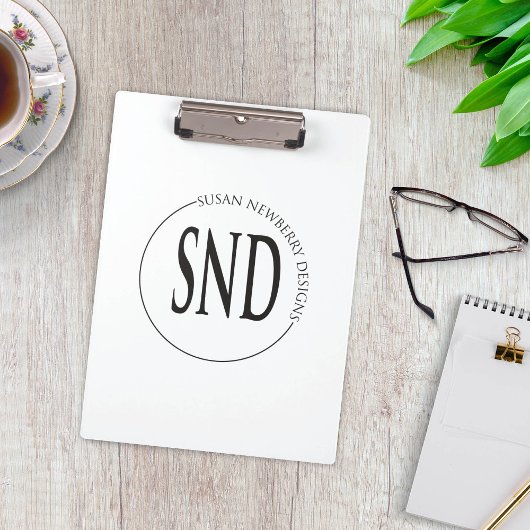 Simple Round Custom Logo Business Klembord