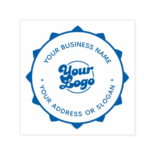 Simple round custom self inking stamps with logo  zelfinktende stempel (Design)