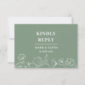 Simple RSVP Card for Wedding – Editable Design (Voorkant)