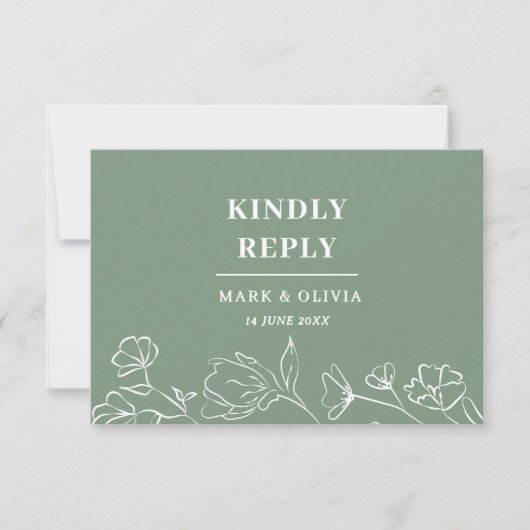 Simple RSVP Card for Wedding – Editable Design (Voorkant)
