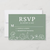 Simple RSVP Card for Wedding – Editable Design Kaartje (Achterkant)