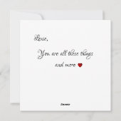 Simple Ruby Red Heart Valentijn Flat Holiday Card Feestdagenkaart (Achterkant)