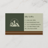 Simple Rustic Adventure Hikers Bold Deep Green  Visitekaartje (Voorkant)