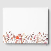 Simple Rustic Boho Chic Wildflowers Photo Wedding Gastenboek (Achterkant)