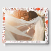 Simple Rustic Boho Chic Wildflowers Photo Wedding Gastenboek (Voorkant)