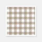 Simple Rustic Brown Plaid  Servet (Voorkant)