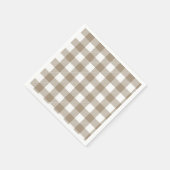 Simple Rustic Brown Plaid  Servet (Hoek)