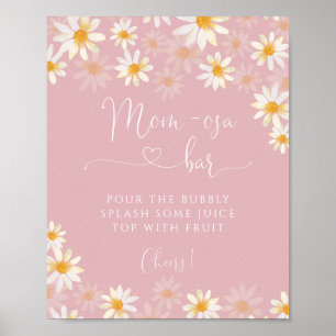 Simple Rustic Daisy Ma-osa Bar-Poster Poster