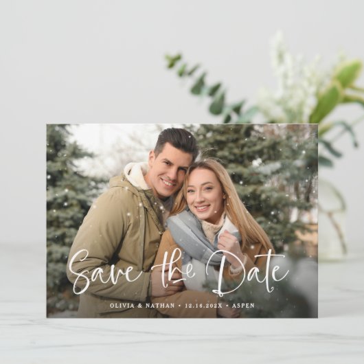 Simple Rustic-foto Save The Date (Staand voorkant)