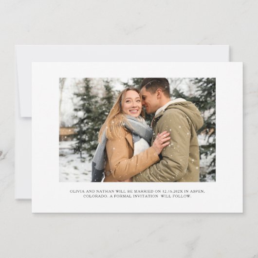 Simple Rustic-foto Save The Date (Achterkant)