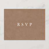 Simple Rustic Kraft Brown RSVP-Briefkaart Briefkaart (Voorkant)