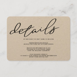 Simple Rustic Kraft Paper — Kaart met details