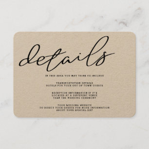 Simple Rustic Kraft Paper — Kaart met details