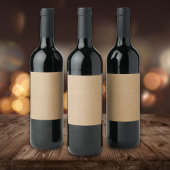 Simple Rustic Kraft Stylish Boho Wijn Etiket