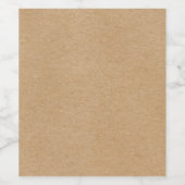 Simple Rustic Kraft Stylish Boho Wijn Etiket (Enkel label)