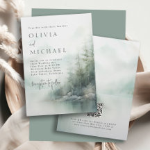 Simple Rustic Mountain Lake Misty Pines Wedding