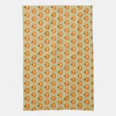 Simple Rustic Orange Watercolour Pumpkin Pattern Theedoek (Verticaal)