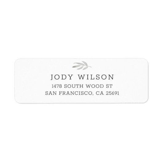 Simple Rustic Return Address Labels (Voorkant)