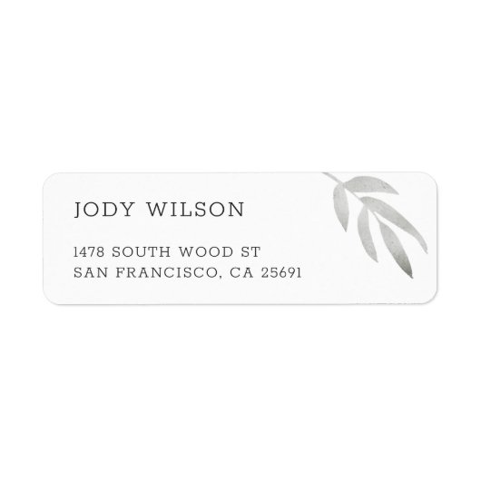 Simple Rustic Return Address Labels (Voorkant)