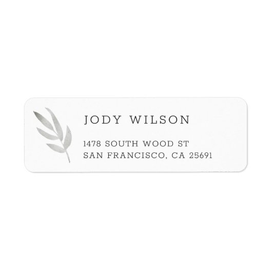 Simple Rustic Return Address Labels (Voorkant)