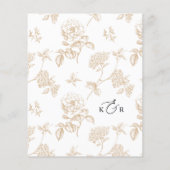 Simple Rustic Vintage Modern Wedding Menus (Achterkant)