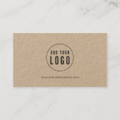 Simple Rustic Voeg uw Logo Kraft Loyalty Kaart toe (Achterkant)