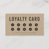 Simple Rustic Voeg uw Logo Kraft Loyalty Kaart toe (Voorkant)