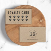 Simple Rustic Voeg uw Logo Kraft Loyalty Kaart toe