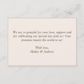 Simple Rustic Watercolor Minimalist Wedding Bedankkaart (Achterkant)